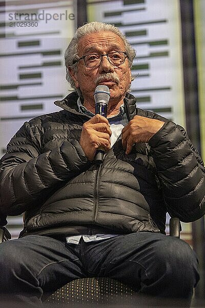 BONN  GERMANY  MAY 19th 2018: Edward James Olmos (*1947  american actor  Battlestar Galactica  Miami Vice) at Fedcon 27  a four day sci-fi fan convention