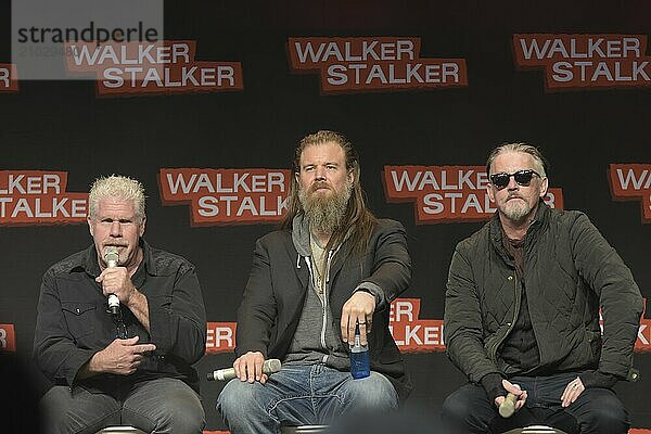 MANNHEIM  GERMANY  MARCH 17: (L to R) Actors  and (The Walking Dead) attend the Walker Stalker Germany convention. (Photo by Markus Wissmann)