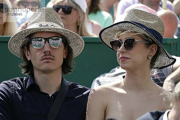 Jazmin Grace Grimaldi  daughter of Prince Albert II of Monaco  with boyfriend Ian Mellenkamp in the stands of Court Rainier III at the Monte-Carlo Country Club during the Rolex Monte-Carlo Masters 1000 ATP World Tour tennis tournament