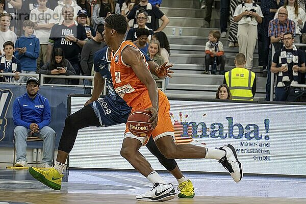 04.05.2024  easy Credit BBL  German Basketball League  Matchday 32: MLP Academics Heidelberg against Ratiopharm Ulm (final score 57:73) . On the ball: Georginho De Paula (32  Ratiopharm Ulm)