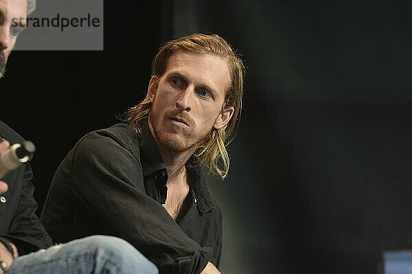 MANNHEIM  GERMANY  MARCH 17: Actor Austin Amelio (Dwight on The Walking Dead) at the Walker Stalker Germany convention. (Photo by Markus Wissmann)