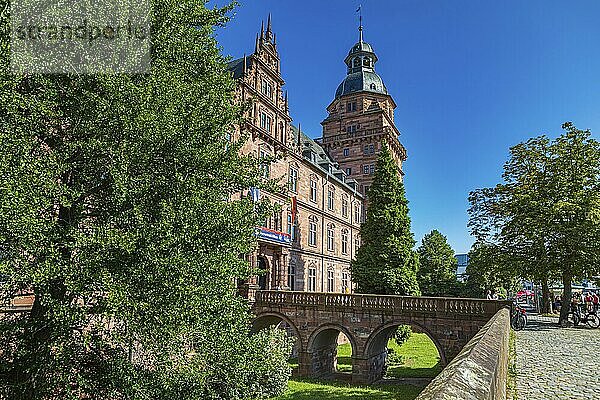 Johannisburg Castle in Aschaffenburg  Bavaria  Germany  Europe