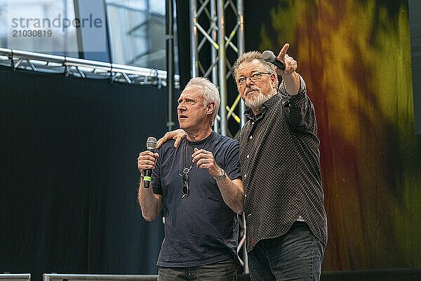 STUTTGART  GERMANY  JUN 29th 2019: Brent Spiner and Jonathan Frakes at Comic Con Germany Stuttgart  a two day fan convention