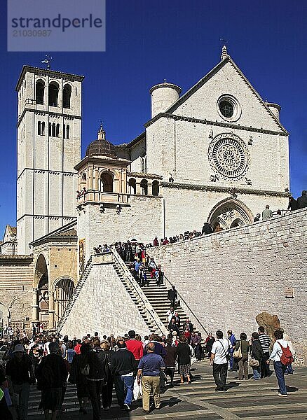 Basilica of St Francis of Assisi  Umbria  Italy  Europe