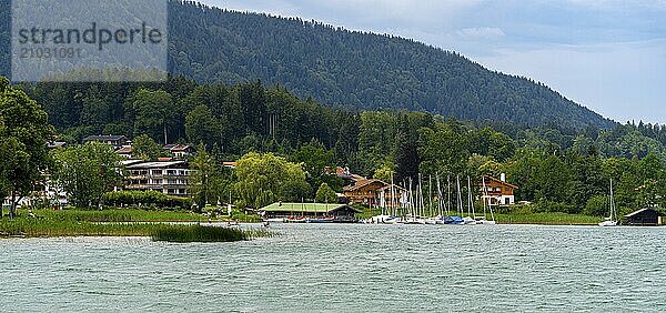 Landscape around Lake Tegernsee  Gmund  Bavaria  Germany  Europe