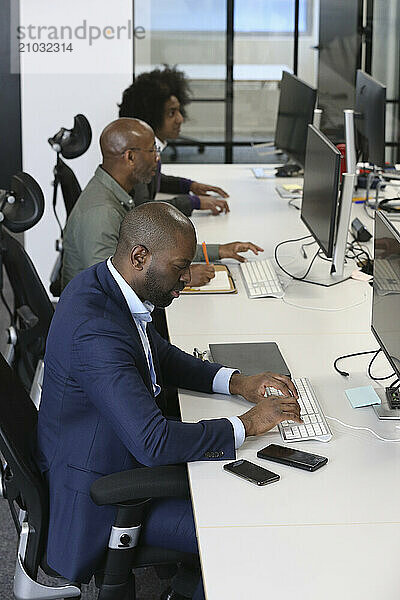 Businessmen working in office