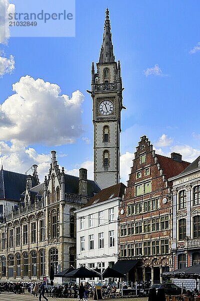 14th century Ghent Belfry  Ghent  Flanders  Belgium  Europe