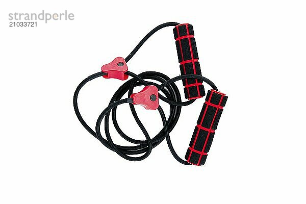 Resistance band isolated on a white background Sports accessory and fitness equipment