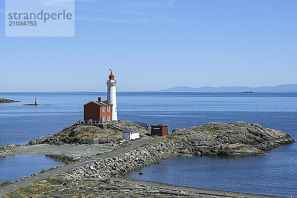 Fisgard Lighthouse at Fort Rod Hill in Victoria BC  Canada  North America