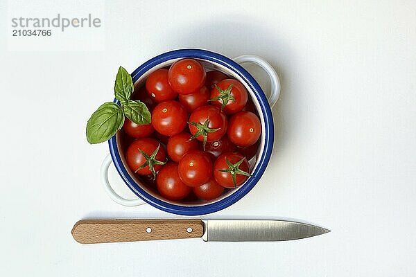 Cherry tomato in pot  cherry tomato  Solanum lycopersicum