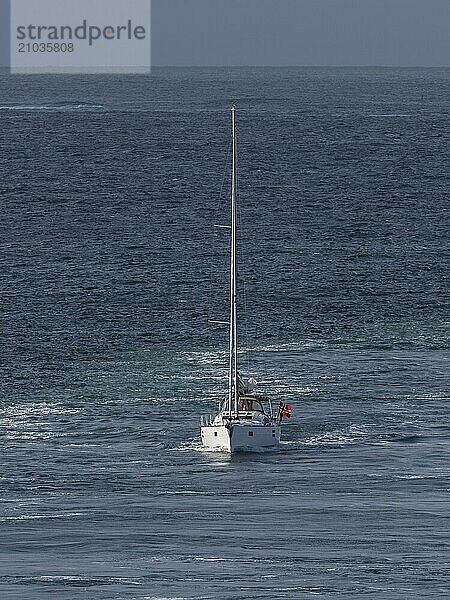 Sailboat off the Norwegian coast