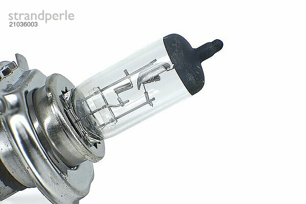 Vehicles headlight halogen lamp bulb isolated on white background  vehicles parts and replacement