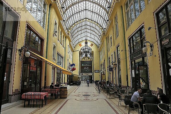 Romania  County region  Oradea  Grand Vardein  Gallery in the courtyard of the Black Eagle Palace  Palatul Vulturul Negru  Europe