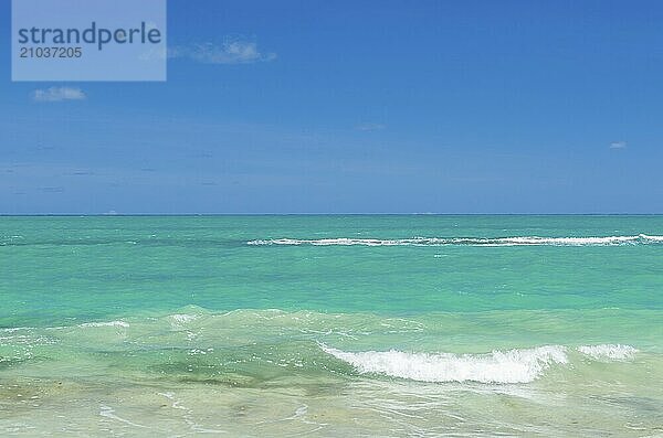 Great sea themed background  beautiful sea with blue water turquoise Caribbean style. Carneiros Beach located in Pernanbuco in Brazil