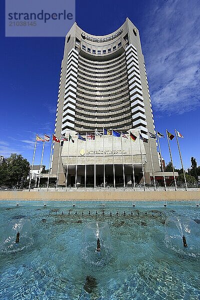 In the centre  the Hotel Intercontinental  Bucharest  Romania  Europe