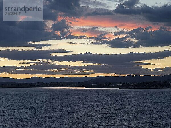 Sunrise near Stavanger on the Norwegian coast