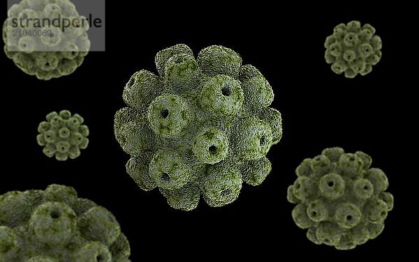 Conceptual image of polyomavirus