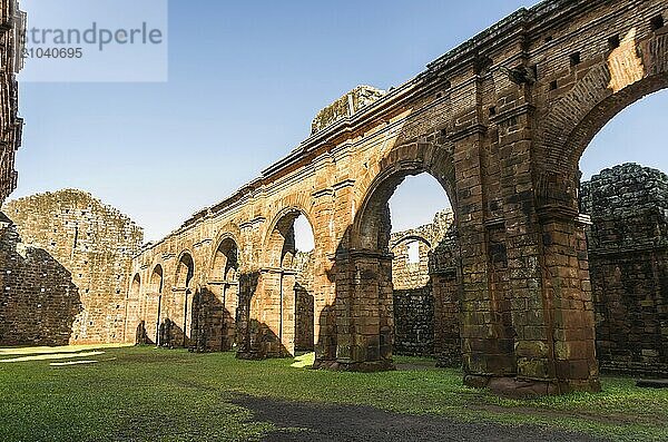 Part of the UNESCO site  Jesuit Missions of the Guaranis: Church  Ruins of Sao Miguel das Missoe  Rio Grande do Sul  Brazil  South America