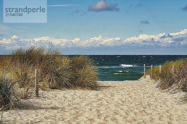 View of the sea in Zingst. The Baltic Sea is always worth a trip. The groynes are always beautiful to look at. The soul always finds peace and relaxat