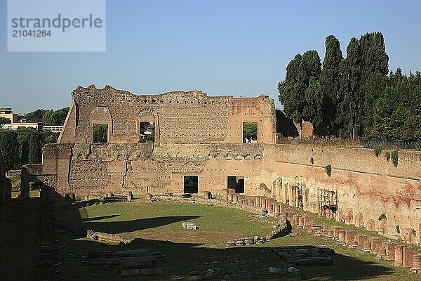 Stadio di Doniziano  ruins on Monte Palation  Palatine Hill  Rome  Italy  Europe