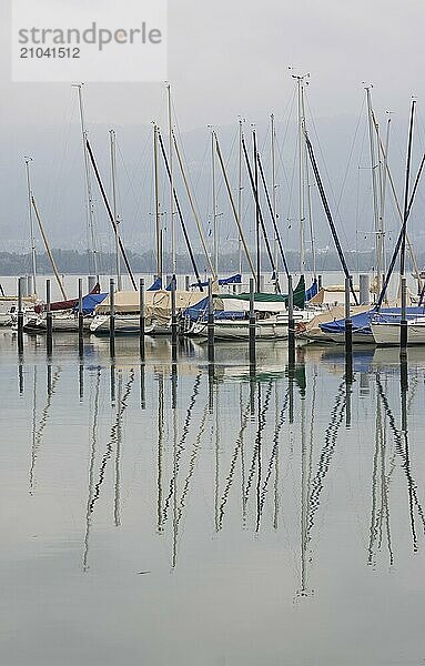 Sailing boats in Lindau harbour