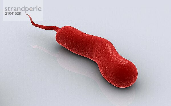 Conceptual image of vibrio cholerae causing cholera