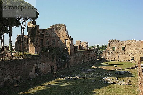 Stadio di Doniziano  ruins on Monte Palation  Palatine Hill  Rome  Italy  Europe