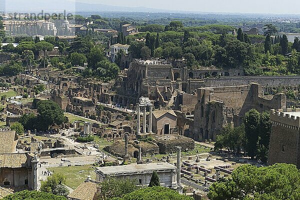 View from Monumento Vittorio Emanuele II  Piazza Venezia  Rome  Italy  Europe