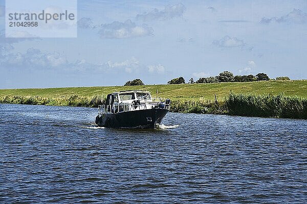 Den Helder  Netherlands. July 23  2023. The ferry across the North Holland Canal at Stolperbrug