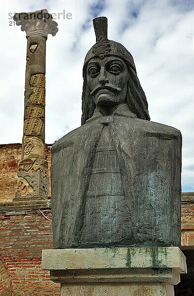 Bucharest  centre  historic old town  Curtea Veche  old prince's court  formerly built as the residence of Vlad III Draculea in the 15th century  now a museum  Vlad Trebes' Bastion  Romania  Europe