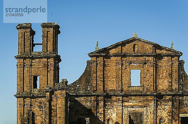 Part of the UNESCO site  Jesuit Missions of the Guaranis: Church  Ruins of Sao Miguel das Missoe  Rio Grande do Sul  Brazil  South America