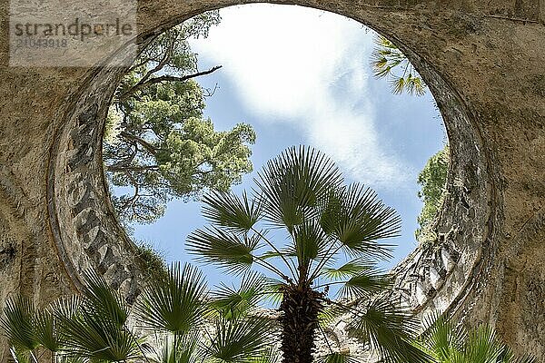 Italy  Gulf of Naples. Amalfi Coast  Ravello. Gardens in the Villa Ruffolo  Ravello  Salerno  Italy  Europe