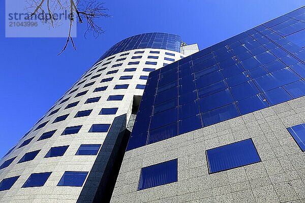 In the centre  office building  bank building  modern building of BCR Bank  Banca Comerciala Româna S.A.  Bucharest  Romania  Europe