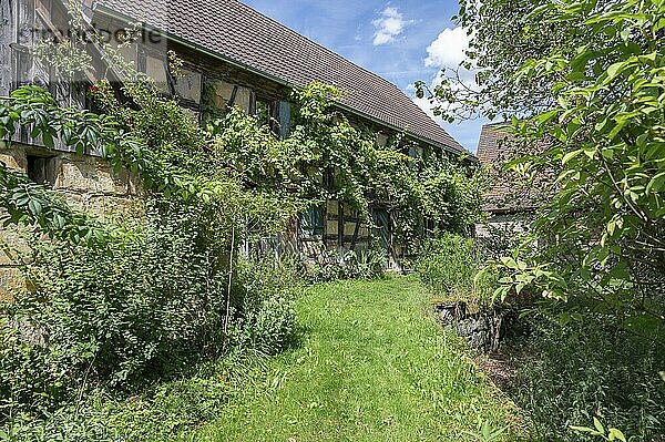 Historic Franconian farmhouse  Middle Franconia  Bavaria  Germany  Europe