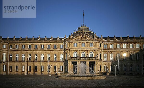 Main Wing  New Palace  Stuttgart  Baden-Württemberg  Germany  Europe