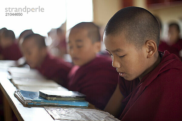 Little Monks in a Buddhist Monastery  Nepal