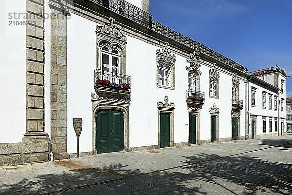 Alpuins Haus aus dem 17. Jahrhundert im manuelinischen Baustil  Viana do Castelo  Minho  Portugal  Europa