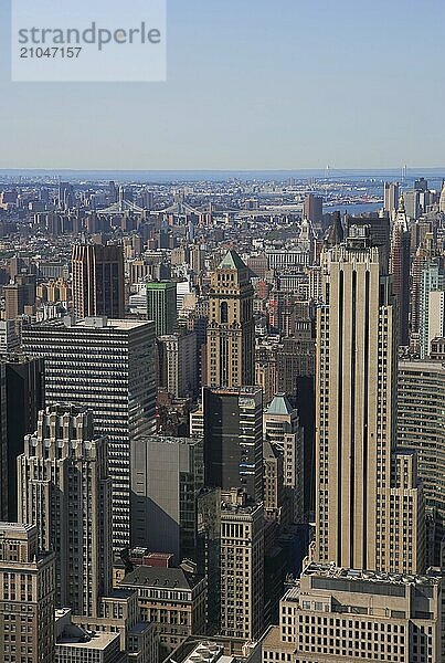 Manhattan Panorama von oben bei Nacht