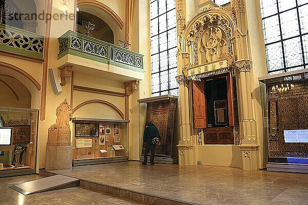 Innenansicht  Spanische Synagoge im Stadtteil Josefstadt in Prag  Tschechien  Europa