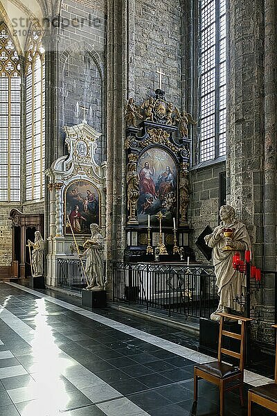 Gotische St. Nikolaus Kirche  Seitenkapellen  Gent  Flandern  Belgien  Europa