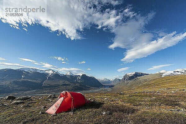 Blick ins Rapadalen  Sarek Nationalpark  Welterbe Laponia  Norrbotten  Lappland  Schweden  Lappland  Schweden  Europa