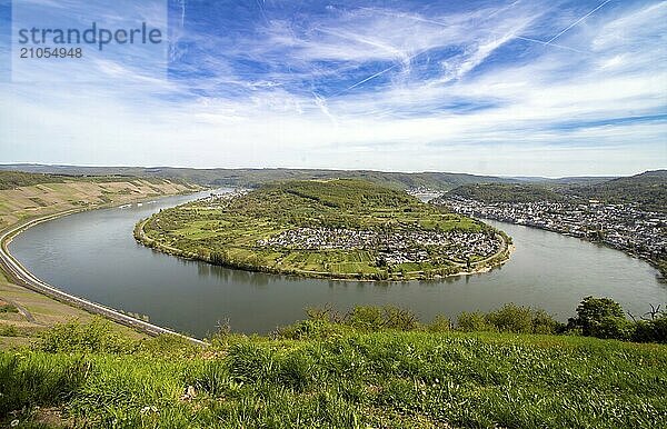 Blick auf die Rheinschleife bei Boppard