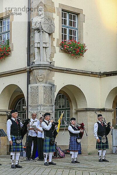 Dudelsackorchester  Pipe Konzert  Sigmaringen  Baden-Württemberg  Deutschland  Europa