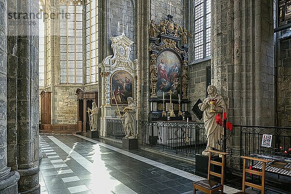 Gotische St. Nikolaus Kirche  Seitenkapellen  Gent  Flandern  Belgien  Europa