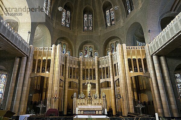 Nationale Herz Jesu Basilika  Innenraum  Koekelberg  Brüssel  Brabant  Belgien  Europa