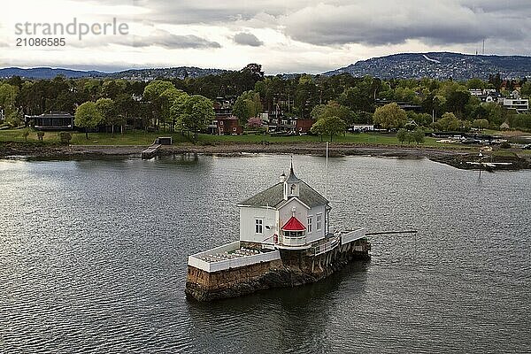 Oslo  Norway  island restaurant in the Oslofjord  Europe