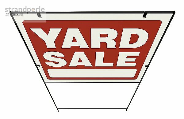 Yard Sale Immobilien Hof Zeichen vor einem weißen Hintergrund