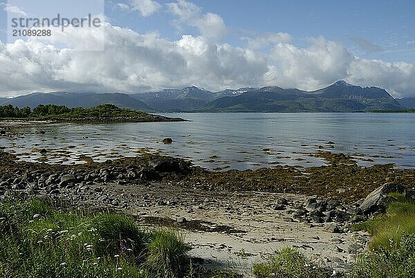 Beach near Skaland  Senja  Troms  Norway  Europe