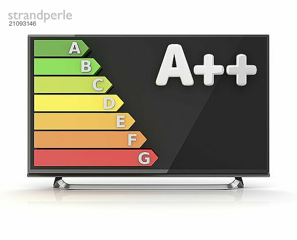 Tv Energie Konzept  das ist ein 3d Rendered Computer Generated Image. vor weißem Hintergrund