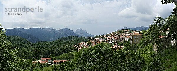 Panorama Evisa  Hinterland von Porto  Korsika